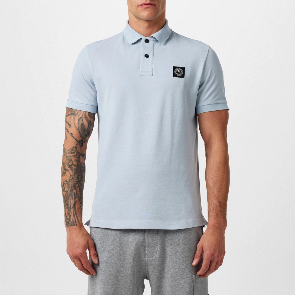 Stone Island Compass Logo Polo Shirt - Cielo V0041